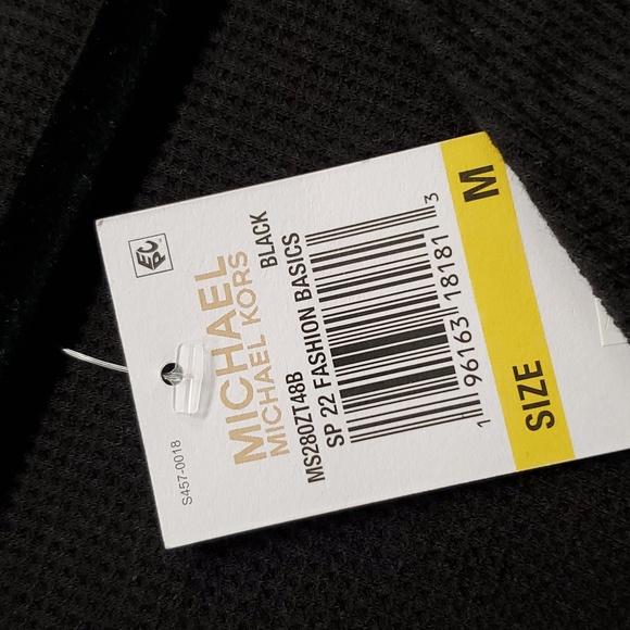 NWT Michael Kors Faux Wrap Romper Black Thermal M - Picture 12 of 14